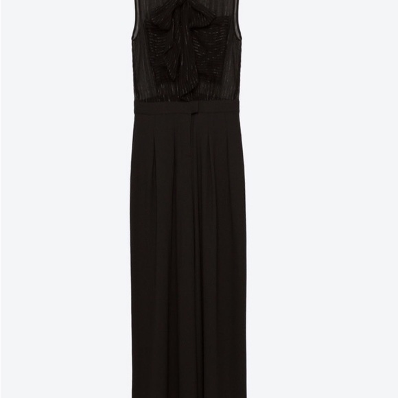 NWT ZARA Contrast Black Palazzo Jumpsuit size S - Picture 5 of 5